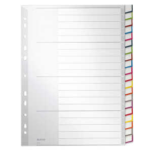 LEITZ 1278 Register PP blanko A4 20Blatt grau