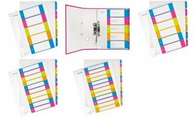 LEITZ Farbregister WOW A4 Überbr1-10 Plastikregister WOW 1-10 A4 Überbreite