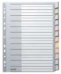 LEITZ 1274 Register PP blanko A4 Überbreite 12 Blatt grau