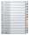 LEITZ 1274 Register PP blanko A4 Überbreite 12 Blatt grau