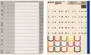 LEITZ Register Plastik blanco 15tlg REGIST.A4 15TLG.PL. 12760000