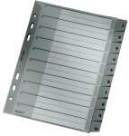 LEITZ Register Plastik A5 110 grau 1285 10tlg