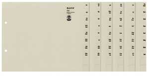 LEITZ Tauenpapier-Register A-Z fü r 200 Ordner grau (80135485)