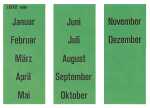 LEITZ 1530 Inhaltsschild Monatsnamen selbstklebend 120 Stück grün