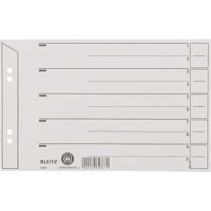 Trennblätter Lochung hinterklebt Überbreite A5 quer grau 100 Stück