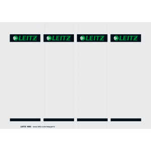 Leitz Rückenschild breit/kurz 56 x 190 mm (B x H) grau 100 St./Pack.