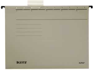 LEITZ Hängemappe AlphaUws grau Natronkarton 250g/m2 f.lose Blattablage