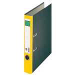 CENTRA Ordner A4 5cm gelb mit schwarzem Wolkenmarmor