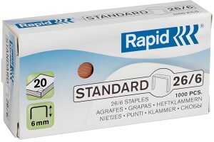 Rapid Heftklammer 26/6 CU verkupfert 26/6 Standard 1M CU alte Nr.