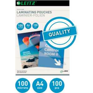 LEITZ Folientasche A4 100mic 100St