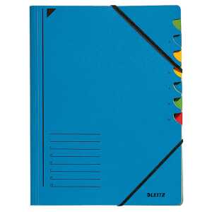 LEITZ 3907 Ordnungsmappe 7 Fächer A4 PendarecKarton (RC) 430 g/qm blau