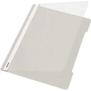 LEITZ 4191 Schnellhefter A4 langes Beschriftungsfeld PVC grau