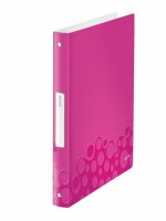 LEITZ Ringbuch A4 Wow pink metallic Ringbuch WOW mit...