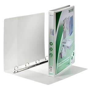 LEITZ Präsentations-Ringbuch A4 Üb erbreite weiß 4 D-Ring (80428301)