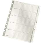 LEITZ 4323 Zahlenregister 15 A4 Karton 5 Blatt grau