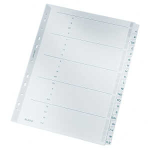 LEITZ 4328 Register AZ Karton A4 20Blatt grau