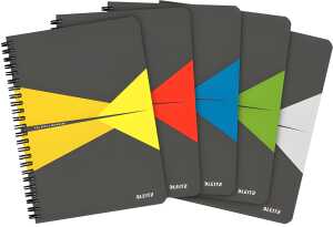 LEITZ Collegeblock Office Card A5 liniert sort Office mit Spiralbin