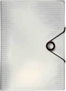 LEITZ 4579 Fächermappe Solid 6 Fächer A4 250Blatt PP weiß