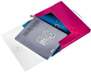 Heftbox WOW A4 pink metallic Ablagebox WOW zum Aufbewahren und Samme