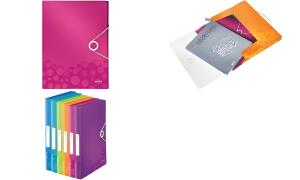Heftbox WOW A4 blau metallic Ablagebox WOW zum Aufbewahren und Samme