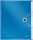 Ordnungsmappe A4 WOW PP 6 Fächer blau metallic 3 Klappen