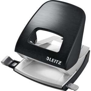 LEITZ Locher NeXXt Style satin schwarz Bürolocher Metall mit Ansc
