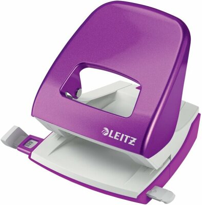 LEITZ Locher Wow violett metallic Bürolocher NeXXt Metall mit Anschlagsch