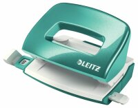 LEITZ Locher Mini NeXXt WOW metallic eisblau Mini Locher...