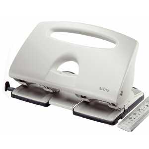 LEITZ 5132 Doppellocher 40Blatt mit Anschlagschiene grau