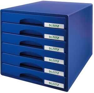 LEITZ Schubladenbox Plus blau BxHxT: 287x270x363 mm für A4. Farbe