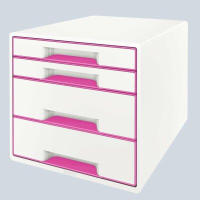 LEITZ Schubladenbox WOW CUBE pink metallic Schubladenbox WOW CUBE mit 4 Schu