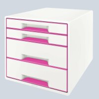 LEITZ Schubladenbox WOW CUBE pink metallic Schubladenbox...