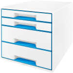 LEITZ Schubladenbox WOW CUBE blau metallic Schubladenbox...