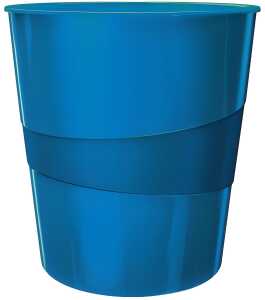 LEITZ Papierkorb WOW 15l blau metallic 52781036