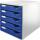 Schubladenset PostSet A4/C4 5 halboffene Schubladen lichtgrau/blau