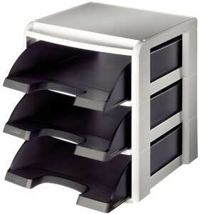 LEITZ Briefablagen-Set DIN A4 Bri efablage in schwarz (80532796)
