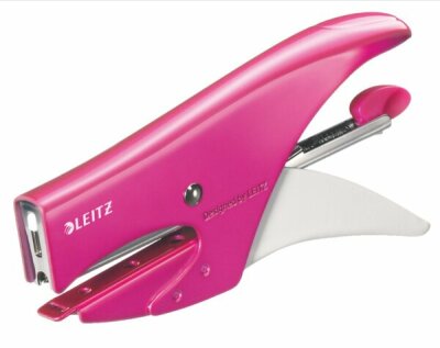 LEITZ Heftzange Wow met.pink Heftzange bis zu 15mm/15 Blatt (80g). H