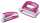LEITZ 5561 Set Mini Locher Heftgerät NeXXt WOW pink metallic
