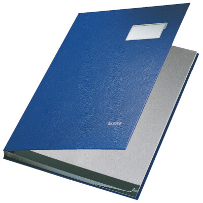 LEITZ 5701 Unterschriftsmappe - 10 Fächer PP kaschiert blau