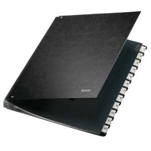 LEITZ 5812 Pultordner 112 12 Fächer Hartpappe schwarz