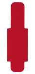 LEITZ Stecksignal 50ST rot Hartfolie 10 mm überstehendB12xH40mmzu