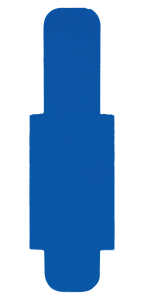 Stecksignal 50ST dunkelblau Hartfolie 10 mm überstehendB12xH40mmzu