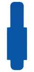 Stecksignal 50ST dunkelblau Hartfolie 10 mm überstehendB12xH40mmzu