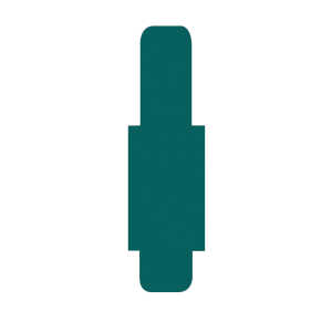 Stecksignal 50ST dunkelgrün Hartfolie 10 mm überstehendB12xH40mmzu