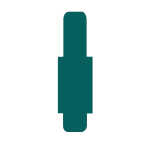 Stecksignal 50ST dunkelgrün Hartfolie 10 mm überstehendB12xH40mmzu