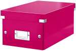 Archivbox Click und Store DVD Graukarton pink