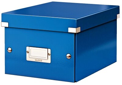 LEITZ Archivbox A5 Wow metallic blau für DIN A5 für  schneller einfacher A