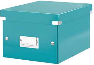 Archivbox Click und Store klein Graukarton eisblau