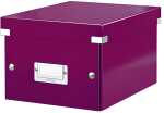 Archivbox Click und Store klein Graukarton violett