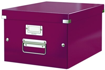 LEITZ Archivbox A4 Wow metal.violett Archivbox Click & Store mittel für DIN